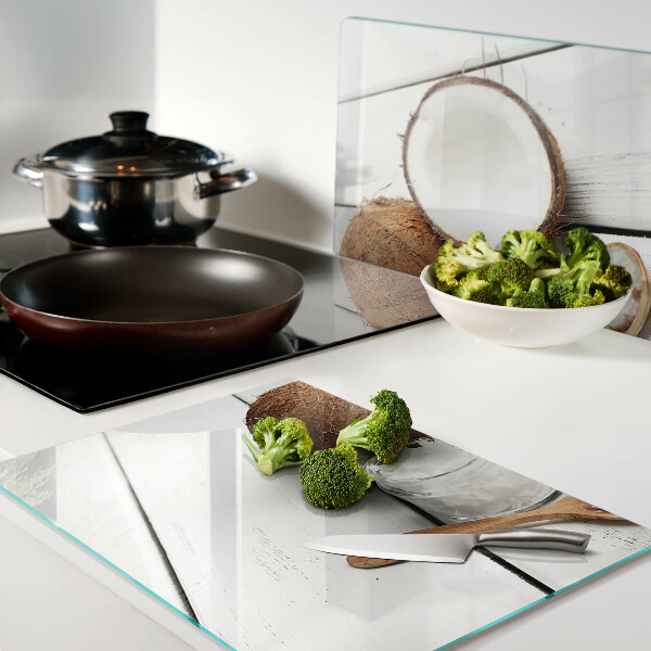 Glass kitchen board Coconut and its products