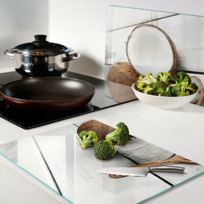 Glass kitchen board Coconut and its products