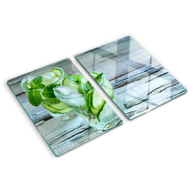 Chopping board Mint and cucumber cocktails