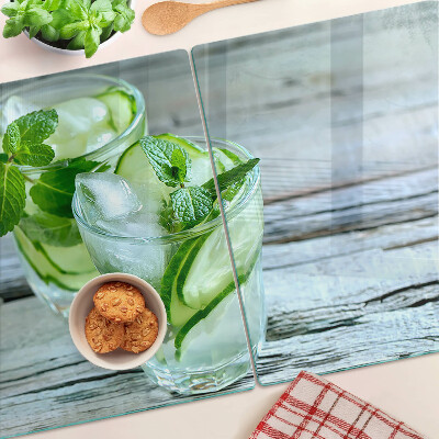 Chopping board Mint and cucumber cocktails