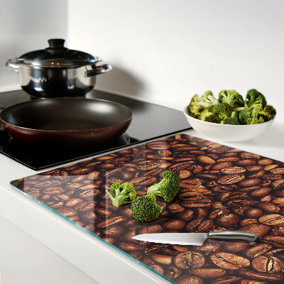 Glass cutting board Coffee beans