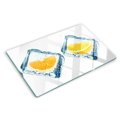 Chopping board glass Fruit in ice