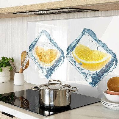 Chopping board glass Fruit in ice