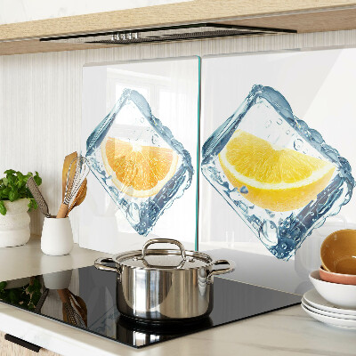 Chopping board glass Fruit in ice