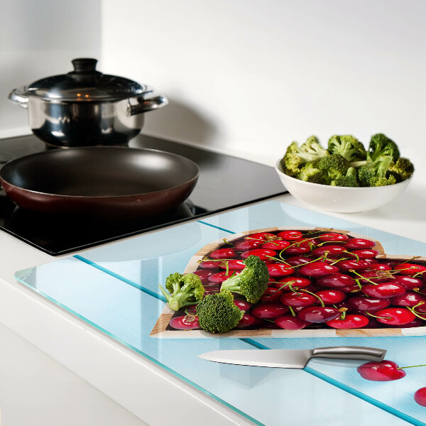 Chopping board Cherries in the heart