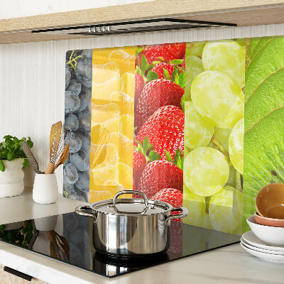 Chopping board glass Striped fruit