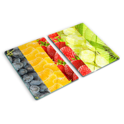 Chopping board glass Striped fruit