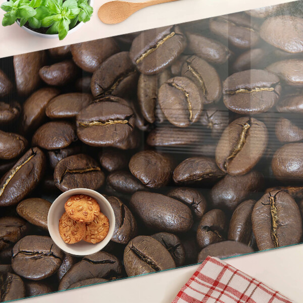 Glass cutting board Coffee beans