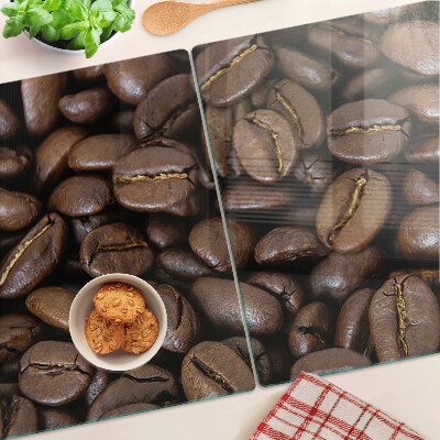Glass cutting board Coffee beans