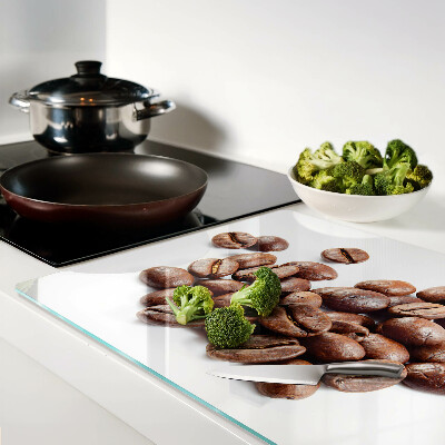 Glass chopping board Coffee beans