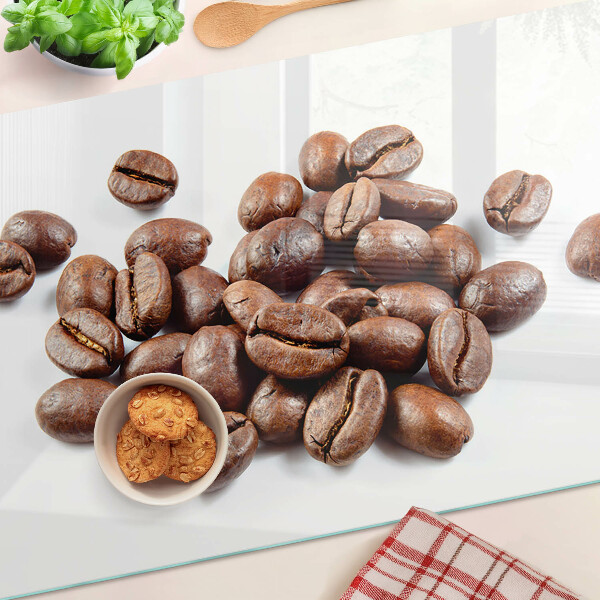 Glass chopping board Coffee beans