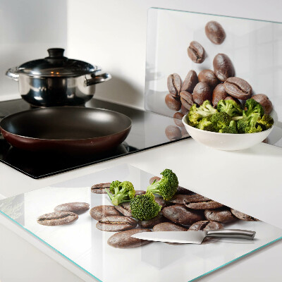 Glass chopping board Coffee beans