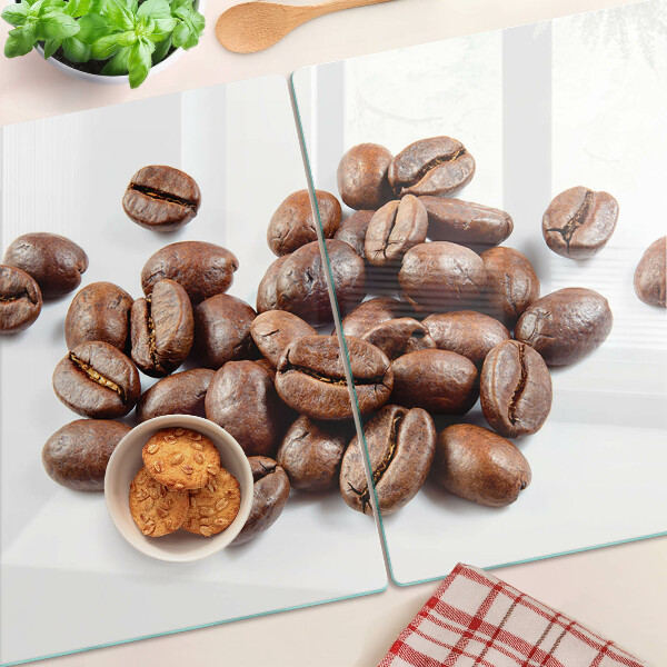 Glass chopping board Coffee beans