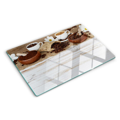 Glass kitchen board Coffee and coffee beans