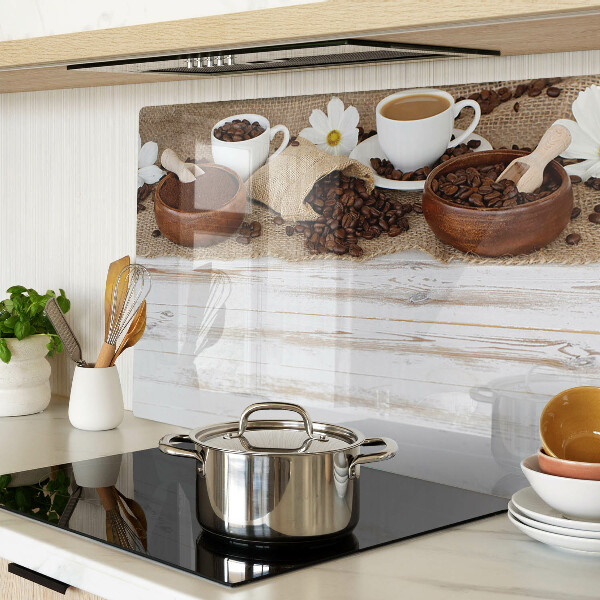 Glass kitchen board Coffee and coffee beans