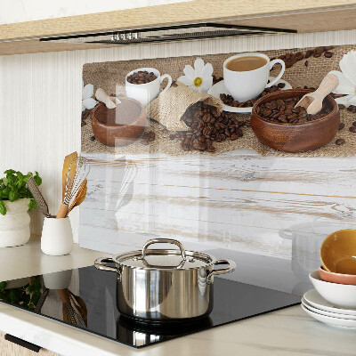 Glass kitchen board Coffee and coffee beans