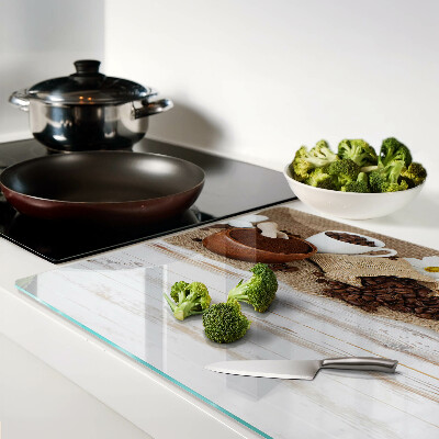 Glass kitchen board Coffee and coffee beans