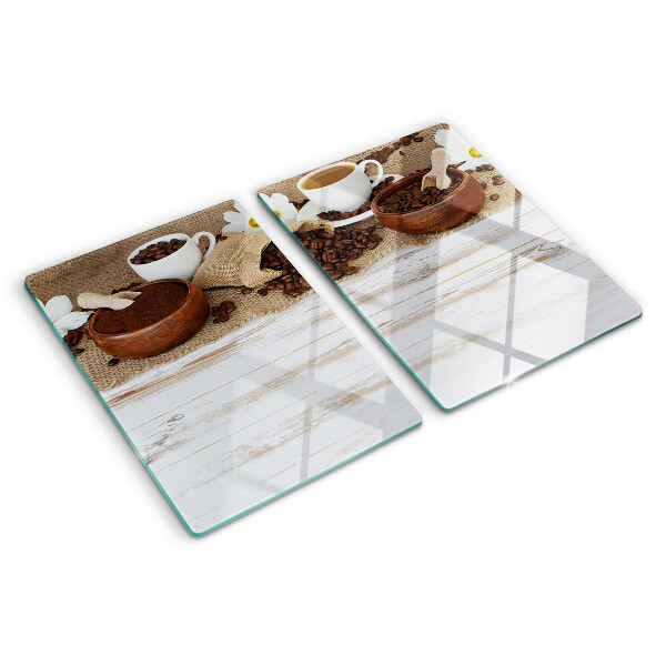 Glass kitchen board Coffee and coffee beans