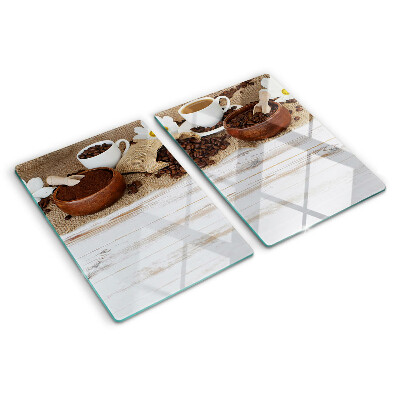 Glass kitchen board Coffee and coffee beans