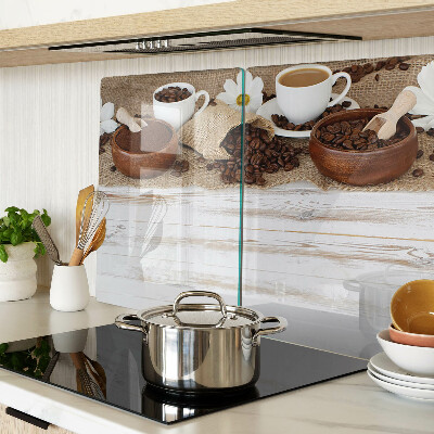 Glass kitchen board Coffee and coffee beans