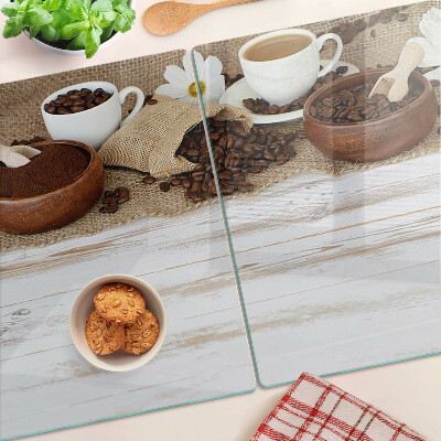 Glass kitchen board Coffee and coffee beans