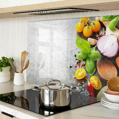 Cutting board Kitchen ingredients and herbs