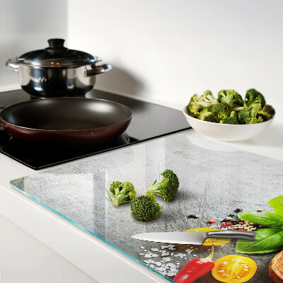 Cutting board Kitchen ingredients and herbs