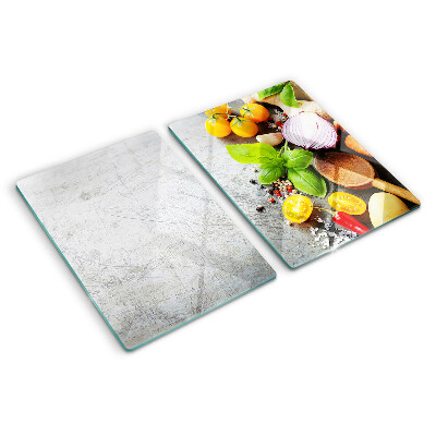 Cutting board Kitchen ingredients and herbs