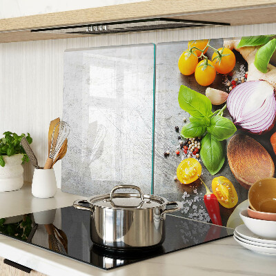 Cutting board Kitchen ingredients and herbs