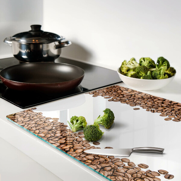 Glass cutting board Coffee beans