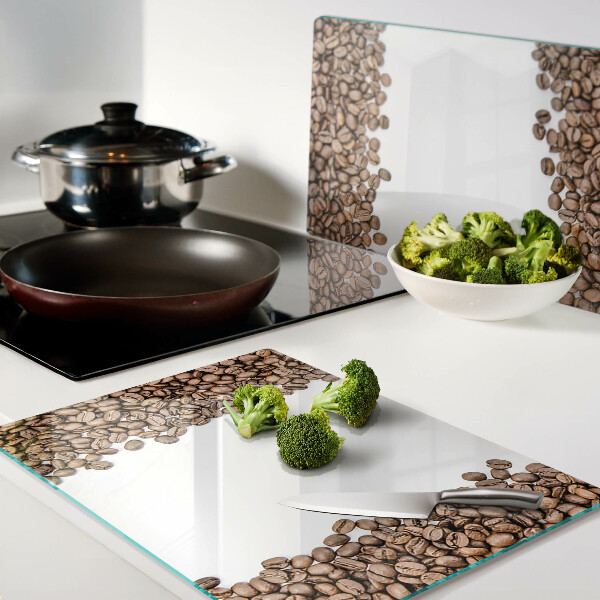 Glass cutting board Coffee beans