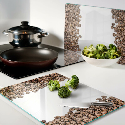 Glass cutting board Coffee beans