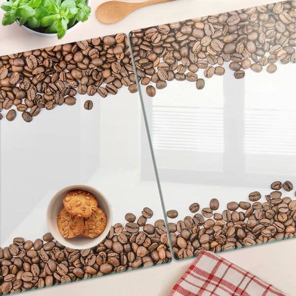 Glass cutting board Coffee beans