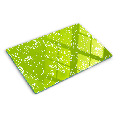 Chopping board glass Fruit and vegetable theme