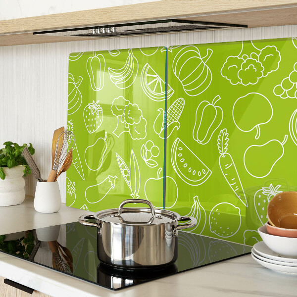 Chopping board glass Fruit and vegetable theme