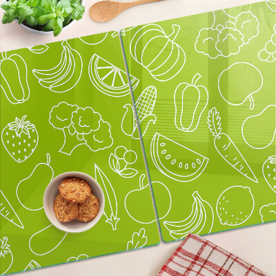 Chopping board glass Fruit and vegetable theme