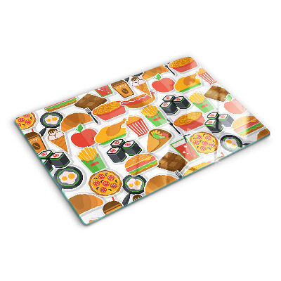 Glass chopping board Food and snacks theme