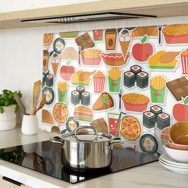 Glass chopping board Food and snacks theme