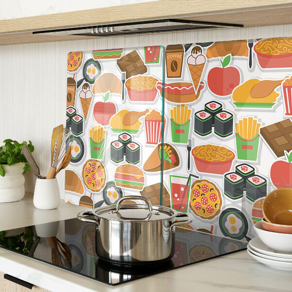 Glass chopping board Food and snacks theme