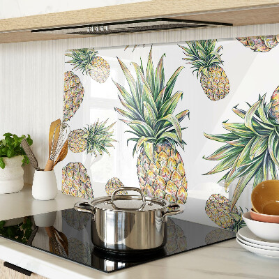 Chopping board Pineapples on a white background