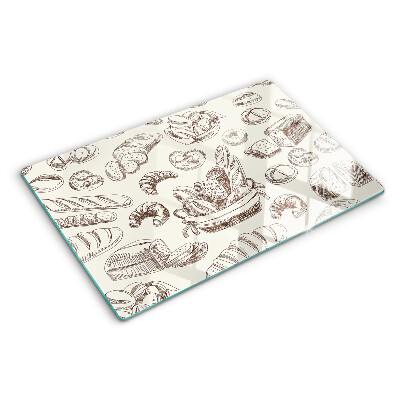 Glass chopping board Baked goods and sweet snacks