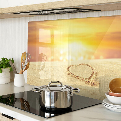 Glass chopping board Beach at sunset