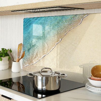 Glass cutting board Beach and sea waves