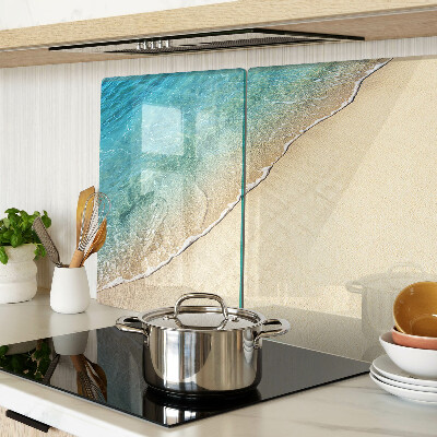Glass cutting board Beach and sea waves