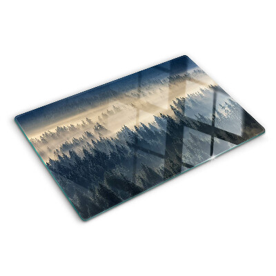 Cutting board Misty forest scenery