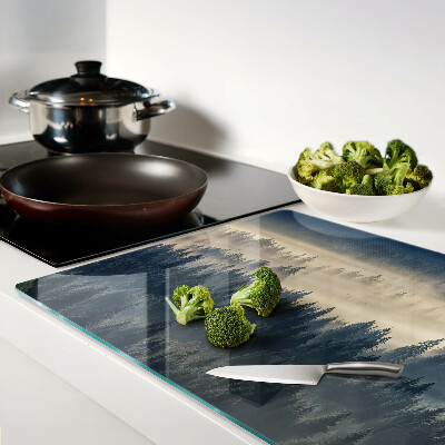 Cutting board Misty forest scenery