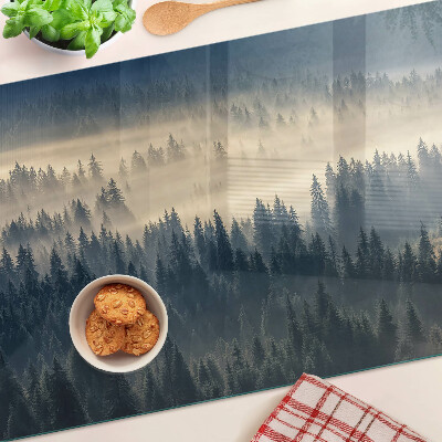 Cutting board Misty forest scenery