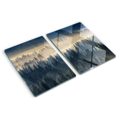 Cutting board Misty forest scenery