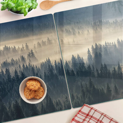 Cutting board Misty forest scenery