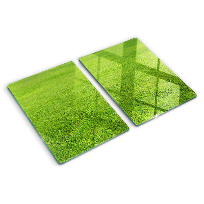 Glass kitchen board Green grass